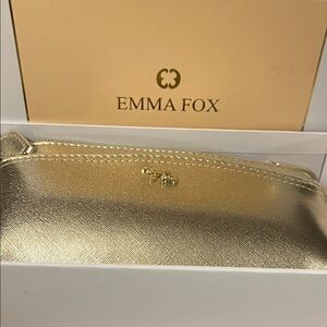 Emma Fox Shimmering Gold Cosmetic Bag